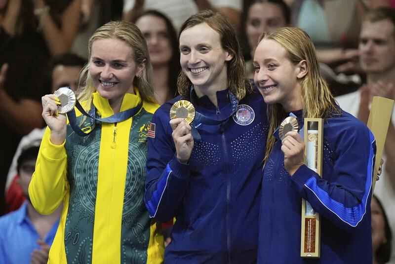 Katie Ledecky, a devout Catholic, wins the gold.